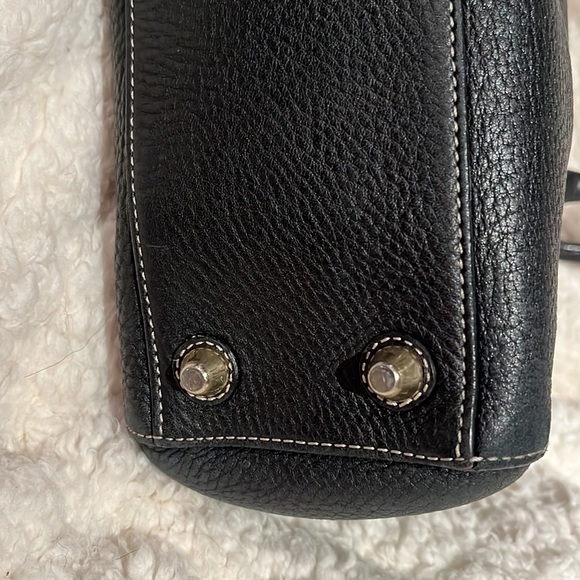 Coach  vintage, Hampton black pebbled, leather satchel - Picture 4 of 8